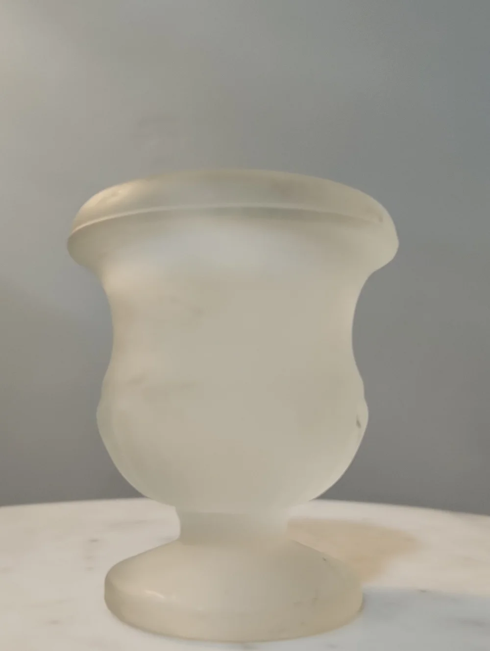 Vintage Indiana Tiara Frosted Satin Glass Urn Style Toothpick Matchstick Holder